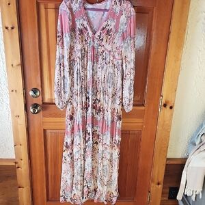 Floral Pink Maxi Dress